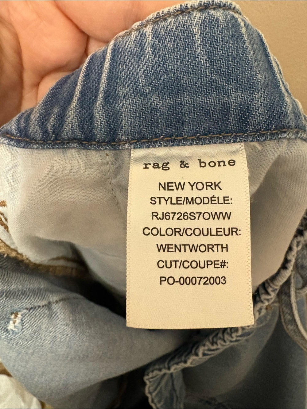 Rag & Bone Lori Beach Drawstring Pant Jean Wentworth Size Large NWT New - Picture 14 of 15